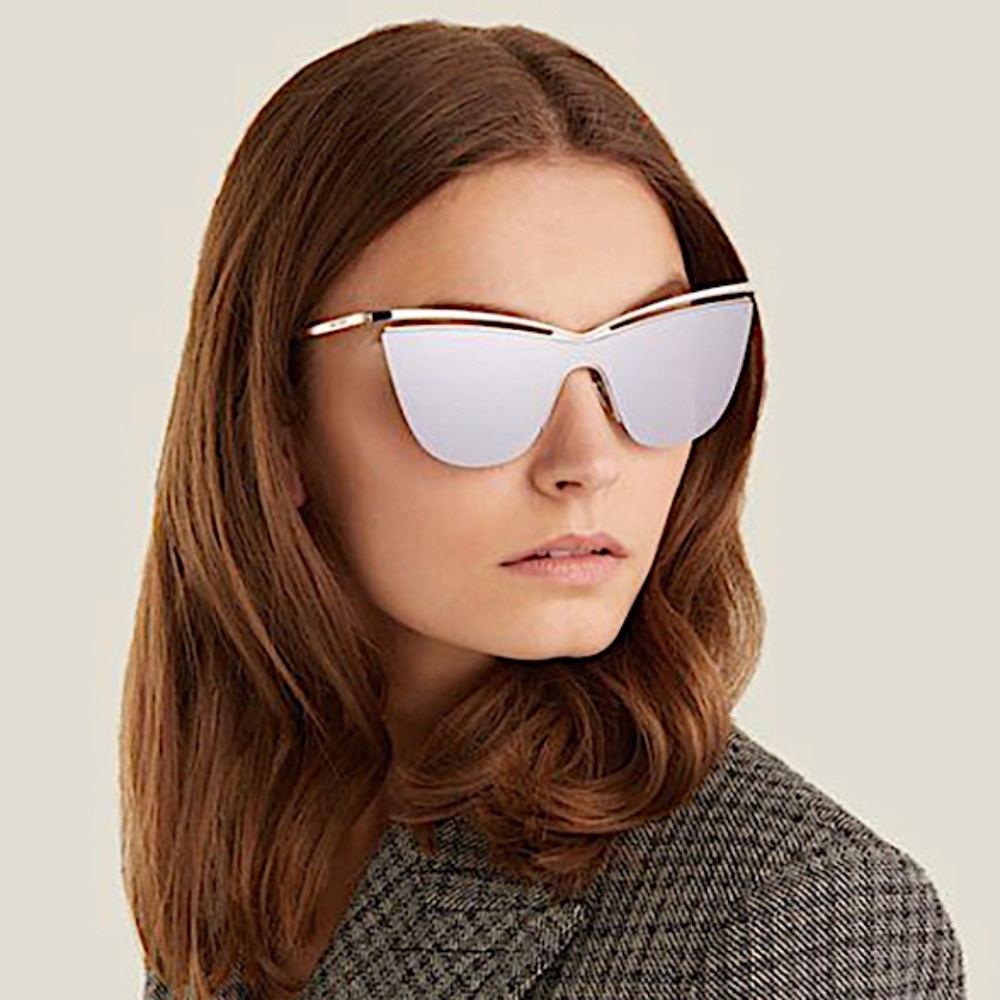 Saint Laurent Silver Mirror Lens Cat-Eye SL 249 Sunglasses - Picture 2 of 14